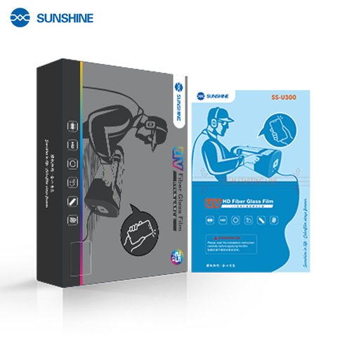 Захисна плівка Sunshine SS-U300, з УФ лампою, Pet Soft, HD, затвердіння від УФ, 25 шт., 180 мм, 120 мм, 250 мкм Прев'ю 2