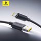 USB кабель Baseus Foamed Silicone, USB тип-C, USB тип-A, 100 см, 100 Вт, чорний, #E0426800 Прев'ю 1