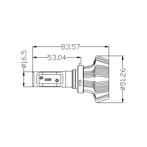 Car LED Headlamp Kit UP-7HL-H10W-4000Lm (H10, 4000 lm, cold white) Preview 4