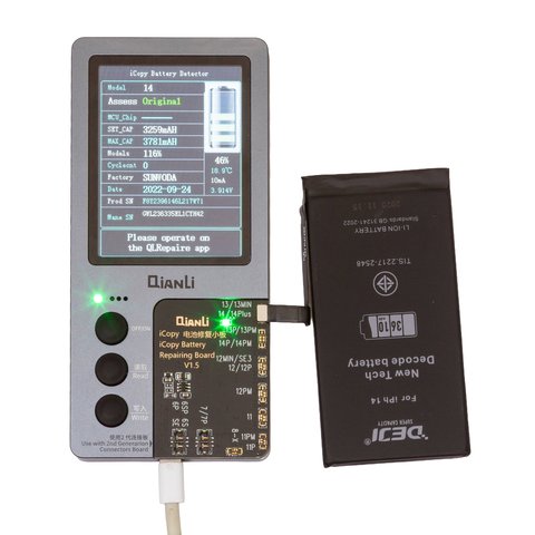 Battery Deji compatible with Apple iPhone 14, (Li-ion, 3.87 V, 3610 mAh, High Capacity, without error "Unknown Part", decode battery) Preview 1