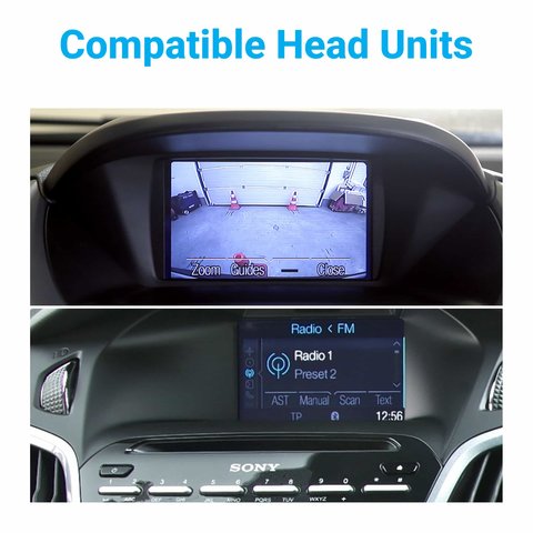 Ford Focus 3, Kuga, Escape, Fiesta, B-MAX, C-MAX (Sync 1) Reverse Camera Kit With 4 Pin Cable Wire Harness Vista previa  2