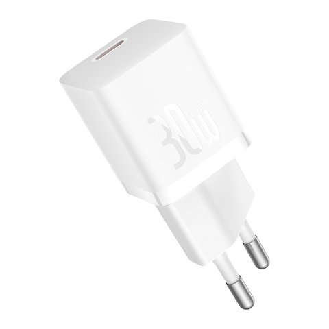 Adaptador de red Baseus GaN5, 30 W, Quick Charge, blanco, 1 puerto, #CCGN070502 Vista previa  1