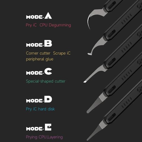 Juego de bisturíes Mechanic Quick Eage 7, para quitar pegamento, para microcircuitos, 5 in 1 Vista previa  2