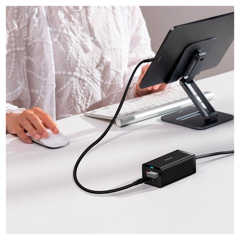 Мережевий зарядний пристрій Baseus GaN5 Pro Desktop, 67 Вт, Quick Charge, чорний, з кабелем USB тип-C до USB тип-C, USB тип A лише для передачі даних, 4 порта, 1,5 м, #CCGP110201 Прев'ю 3