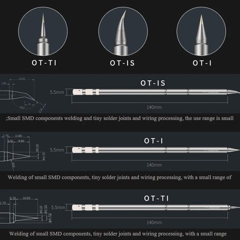 Паяльне жало Mechanic T12 OT-IS, з вигином Прев'ю 2