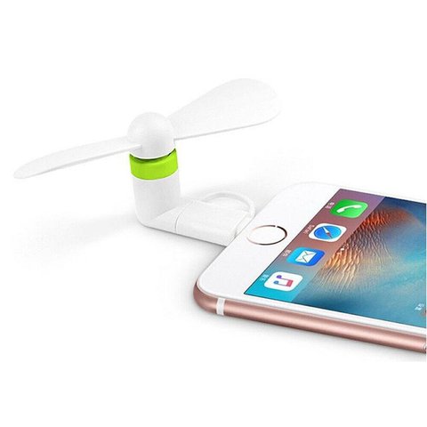 Вентилятор Mini, білий, мобільний, Lightning Прев'ю 1