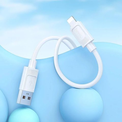 USB кабель Hoco X122, USB тип-A, Lightning, 100 см, 2,4 А, белый, #6942007662192 Превью 2