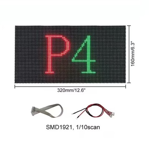 LED-модуль для рекламних екранів Hoozoe RGB-SMD1921 (p4, 320 × 160 мм, 80 × 40 точок, ІР65, 4500 нт) Прев'ю 5