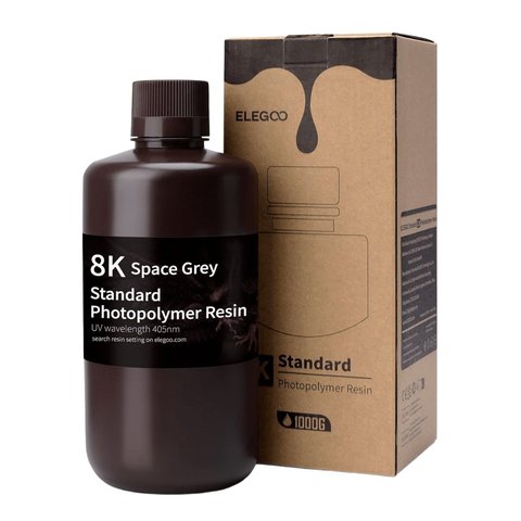 Фотополімерна смола для 3D-принтера ELEGOO 8K Space Grey, 1 кг Прев'ю 8